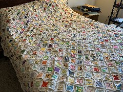 Mom s Crafts; quilt on David s bed
